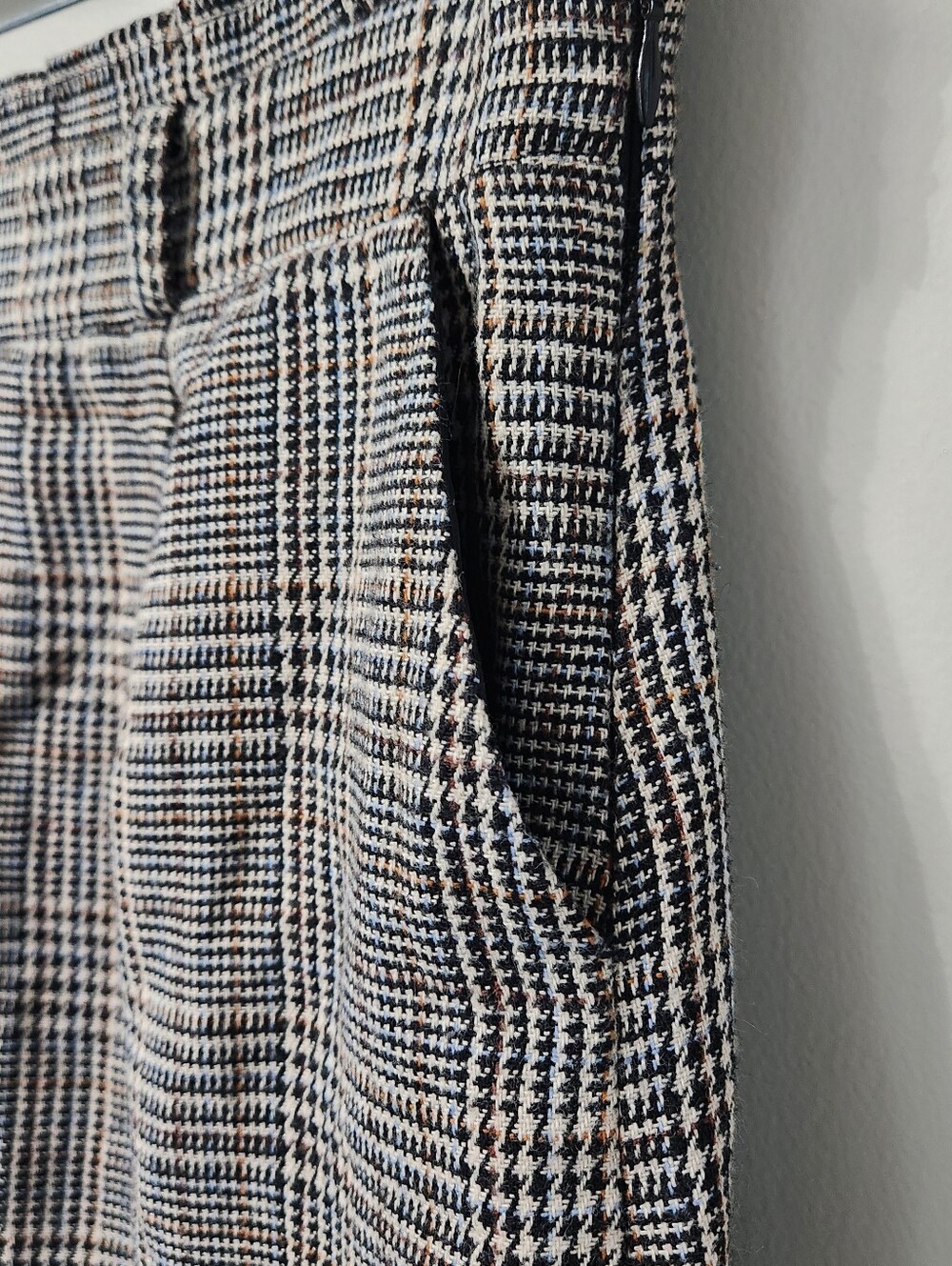 Plaid Paperbag Waist Mini Skirt Preppy Academia Schoolgirl Fall Winter Large - Picture 4 of 14